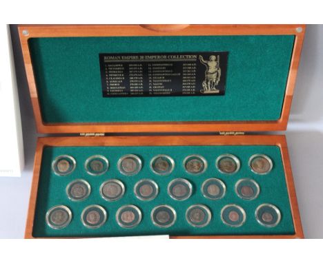 A ROMAN EMPIRE 20 EMPEROR COLLECTION TWENTY COIN SET, with COA, in original presentation casewith outer card box, together wi