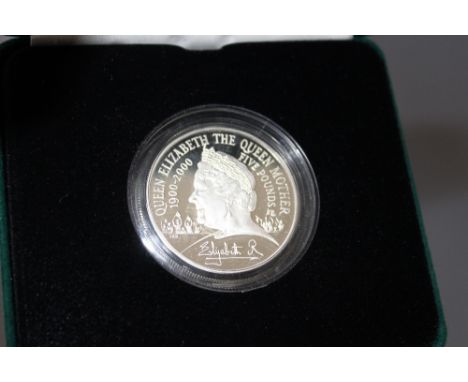 A ROYAL MINT 'QUEEN ELIZABETH - THE QUEEN MOTHER CENTENARY YEAR' SILVER PROOF PIEDFORT CROWN, with COA/Booklet, in original p