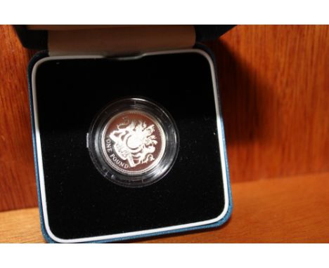 A ROYAL MINT 1993 SILVER PROOF £1 COIN, with COA/Booklet, in original presentation case