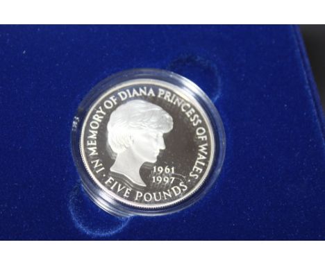 A ROYAL MINT SILVER PROOF MEMORIAL £5 COIN 'DIANA PRINCESS OF WALES', with COA/Booklet, in original presentation case with or