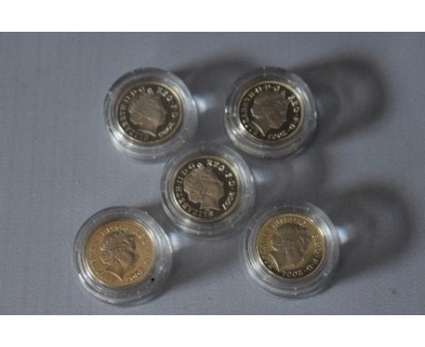 A ROYAL MINT 2006 SILVER PROOF £1 COIN COLLECTION  FIVE COIN SET, with COA/Booklets, in original presentation case