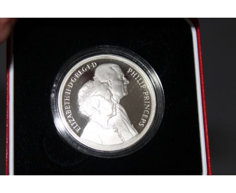 A ROYAL MINT SILVER PROOF £5 COIN 'GOLDEN WEDDING ANNIVERSARY', with COA/Booklet, in original presentation case