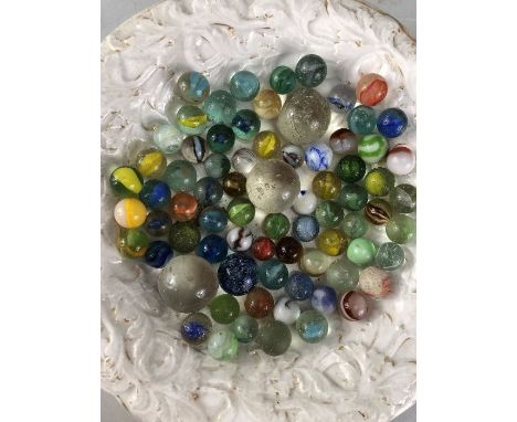 Vintage Toys: Collection of Vintage play worn marbles