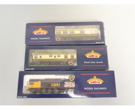 Bachmann.&nbsp;Three 00 gauge models to include a GBRF First Class 66 Diesel Loco 66705 Golden Jubilee Kernow exclusive 32-72
