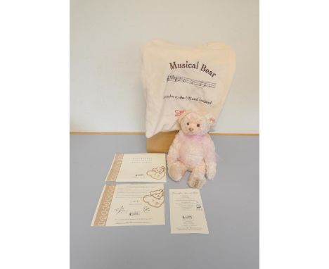 Steiff. Musical Teddy Bear, 2004, white tag 661624, produced exclusively for UK and Ireland. The bear plays ''Candle in the W