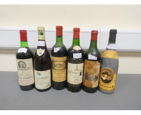Group of Bordeaux, circa 1960s and later, To include Rothschild Mouton Cadet 1964, Chateau Lynch-Bages, Pauillac 1966 vintage