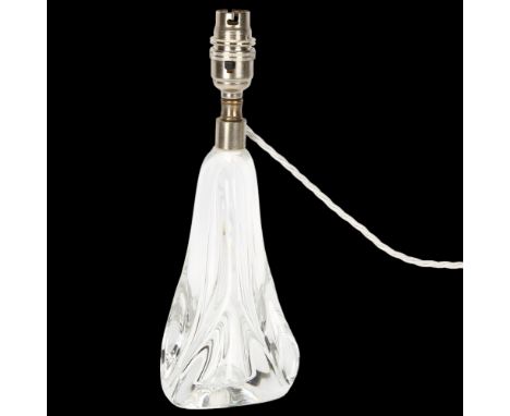 A Daum style glass lamp base, circa 1960s', indistinct makers stamp to base, overall height 29cmSmall chip at base, some smal