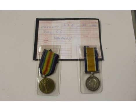 A WW1 pair of medals to Pvt. M W J Jarrett