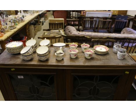 A quantity of 19th Century Copeland coffeeware; together with rose decorated coffeeware; and two Royal Worcester egg coddlers