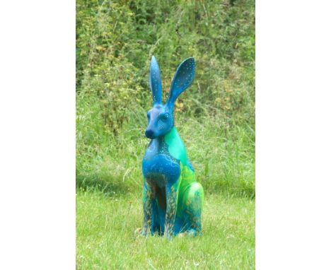 This beautiful blue and green hare shows in abstract how the forests and rivers of Suffolk work together in synergy; recognis