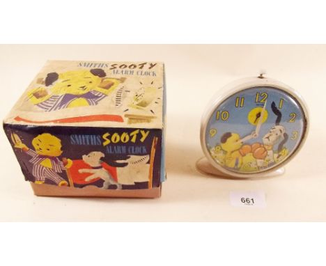 A Smiths Sooty alarm clock boxed
