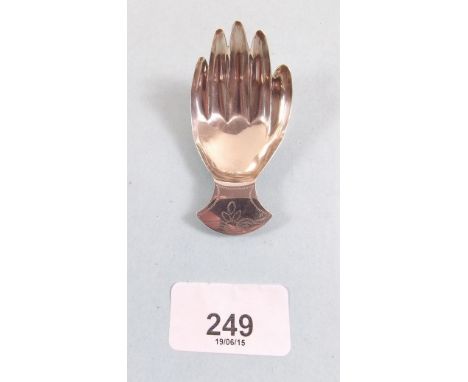A silver hand form caddy spoon, London 1810