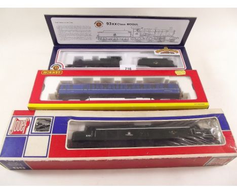 Three railway models:-  Hornby single car, Jouef class 40, Bachmann 2-6-0 7332 