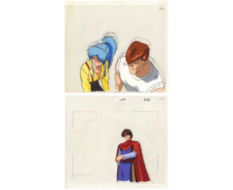 Set of 2: Character(s): Botan and Kuwabara / Koenma Series: Yu Yu Hakusho Studio: Pierrot Date: 1992-1996 Condition: Stuck to