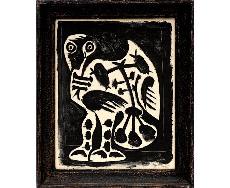 PABLO PICASSO 'Great Owl', 1959, rare lithograph, printed by Young &amp; Klein, ref scarce Cincinati catalogue, 40cm x 32cm. 