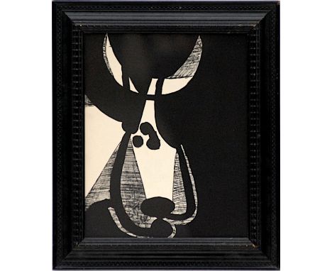PABLO PICASSO 'Bull', 1959, rare lithograph, printed by Young &amp; Klein, ref Scarce Cincinnati catalogue, 40cm x 33cm, fram