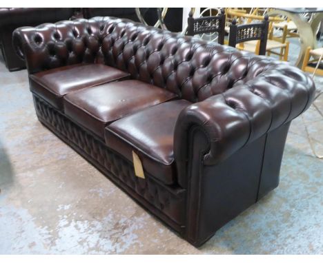 CHESTERFIELD STYLE SOFA, to match previous, 205cm W approx.