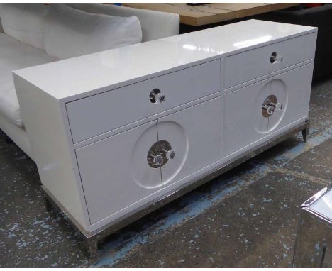 JONATHAN ADLER CHANNING MEDIA CONSOLE, 145cm x 50cm x 69cm. 