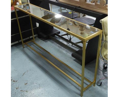 CONSOLE TABLE, 1960's French style, gilt metal and mirror, 152cm x 25.5cm x 79cm. 