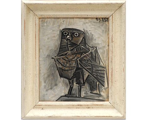 PABLO PICASSO 'Le Hibou', 1954, rare original lithograph (after the painting), dated in plate, on Arches paper, Mourlot Ateli