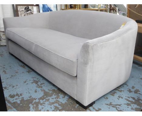 TAYLOR HOWES SOFA, in grey chenille, 202cm W. (slight marks to fabric) 