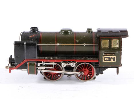 Märklin B-Dampflok R 66/12920, Spur 0, elektr., oliv/schwarz, mit kW und 2 el. bel. Stirnlampen, Tender fehlt, Z 3