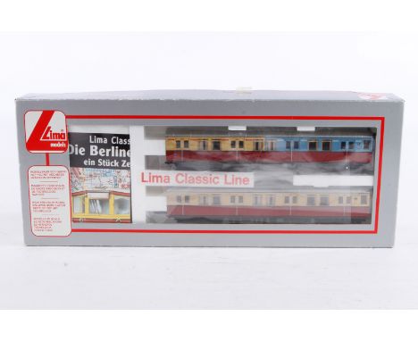 Lima Triebwagen 149833 LK, Spur H0, creme/rot/blau, 2-teilig, Alterungsspuren, OK, Z 2
