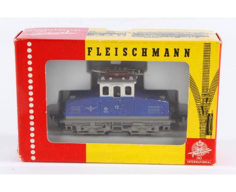 Fleischmann E-Lok ”12” 4305, Spur H0, weiß/blau, Alterungsspuren, OK, Z 3