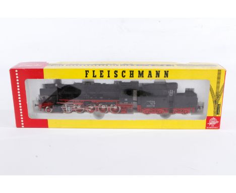 Fleischmann 1-E Schlepptenderlok ”50 058” 4363, Spur H0, schwarz, Alterungsspuren, OK, Z 3
