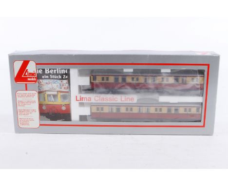 Lima Triebwagen 149835 LK, Spur H0, 2-teilig, creme/rot, Alterungsspuren, OK, Z 2