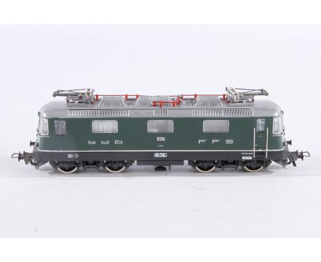 Fleischmann E-Lok ”11156”, Spur H0, grün, Alterungsspuren, Z 3