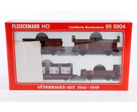 Fleischmann Güterwagen-Set 955804, Spur H0, 4-teilig, Alterungsspuren, OK, Z 2