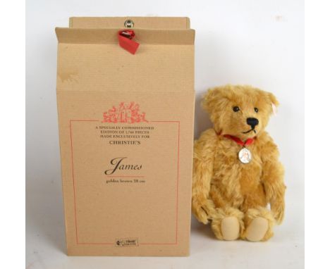 A contemporary Steiff boxed limited edition 2000 teddy bear produced for Christies, "James".