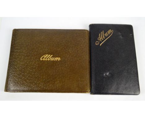 An early 20th century blue leatherbound sketch album, Florence M. Taylor, July 1900, Oldham with various ink, watercolour and