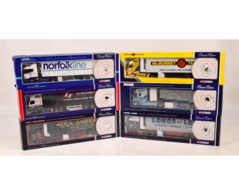 A quantity of Corgi limited edition collectibles "DAF XF Spacecab Curtainside - J. Long and Sons Limited (haulage), Leeds", "