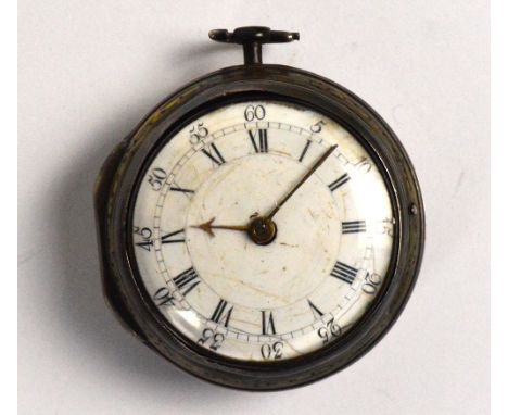 J JOSEPHSON OF LONDON; a George III hallmarked silver pear cased open face key wind pocket watch, the circular dial set with 