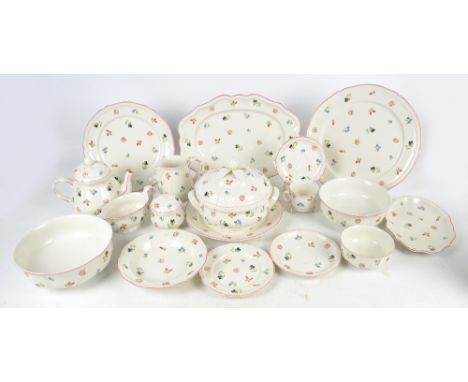 A large quantity of Villeroy and Bosch "Petite Fleur" country collection dinner and tea ware. CONDITION REPORT: Used dinner s