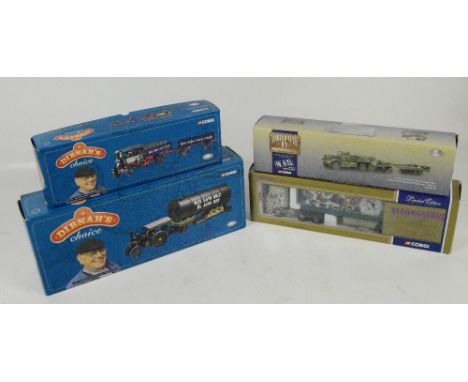 Corgi Dibnah's Choice "Foden Dropside Wagon and Trailer - Openshaw Brewery", "Fowler Basics Road Loco Low Loader and Boiler -