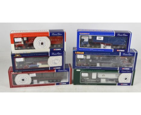 A quantity of Corgi limited edition collectibles, "Volvo FH Bulk Tipper Knowles Transport Limited", "Atkinson Border Flatbed 