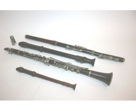 ANTIQUE CLARINET - RUDALL CARTE & COa a 5 section rosewood clarinet by Rudall Carte & Co, London, also marked 4737. Also with