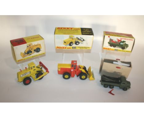 DINKY TOYS 3 boxed items, 620 Berliet Missile Launcher, 976 Michigan Tractor Dozer, and 973 Eaton Yale Tractor Shovel. (3)