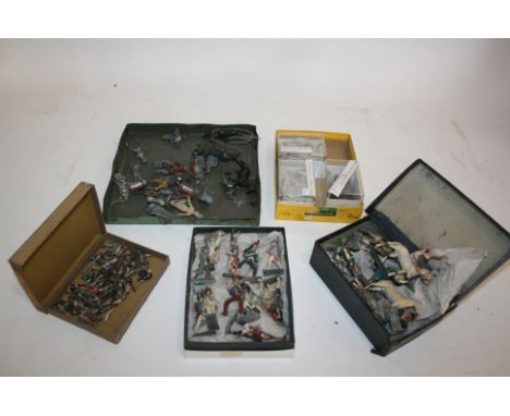 LUCOTTE STYLE MODEL SOLDIERS a qty of Military figures and horses, many in the style of Lucotte. Also with Military heads and