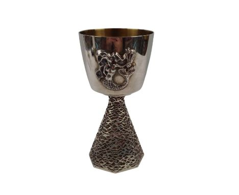 John Willmin for Aurum Limited edition Silver and Silver gilt Ely Cathedral Goblet London 1973 made by order of the Dean and 