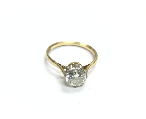 An 18ct gold diamond solitaire ring, approx 1.5ct, approx 2.97g and approx size Q-R.