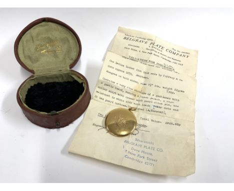 A fine Tiffany & Co, high carat gold (22ct) locket with a fine hand painted portrait miniature signed A.Kussner within the lo