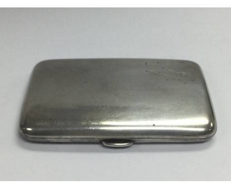 An Asprey silver cigarette case, Chester 1917. Shipping category A.