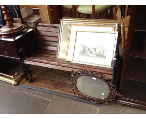 A GARDEN BENCH    WIDTH 128CM
