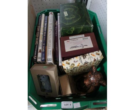 A Steiff Baby Alfonzo boxed exclusively for Teddy Bears of Witney, with certificate 1995, together with seven books on Teddy 