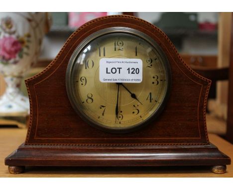 An Edwardian mahogany cased small mantle clock.