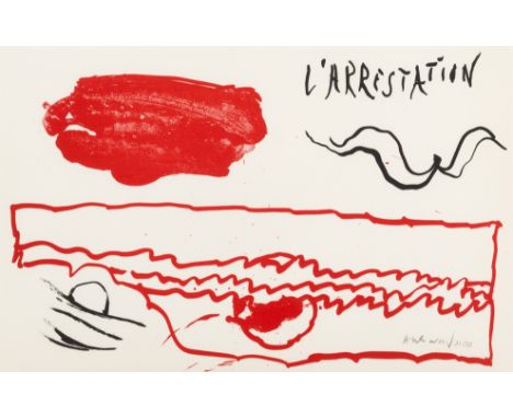 PIERRE ALECHINSKY (born 1927)Le rêve de l'Amonite, 1975. L'arrestation  Eau-forte en couleurs. Signée, titrée et numérotée 31